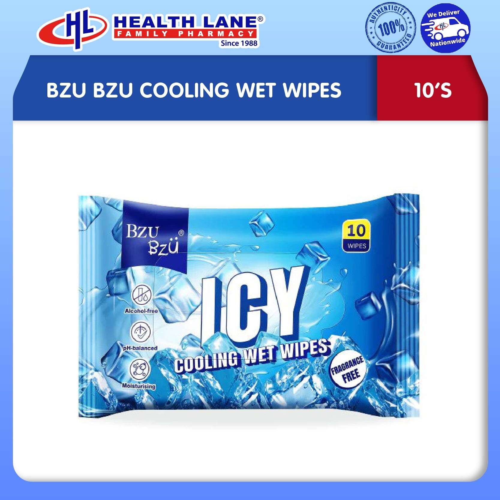 BZU BZU COOLING TISU LEMBAP (10'S)